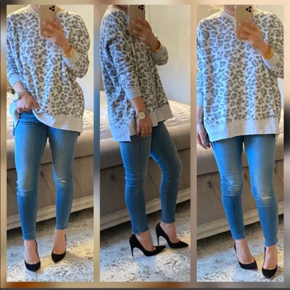 🆕Leopard sweatshirt, NWOT.
